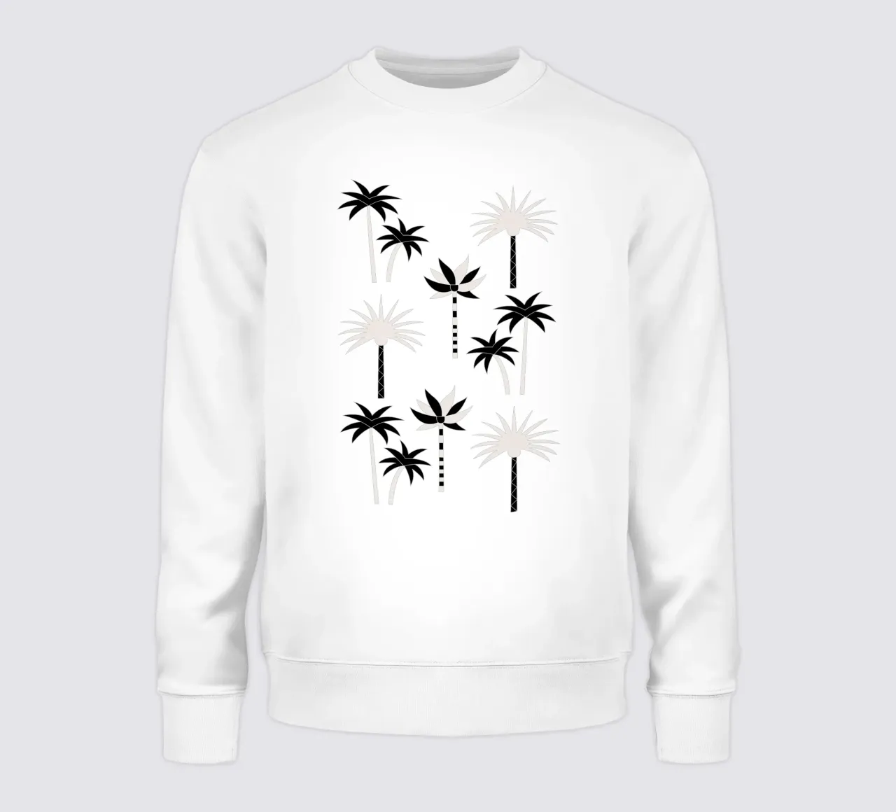 Palm Trees Neutral Black & White felpa da SilverPegasus