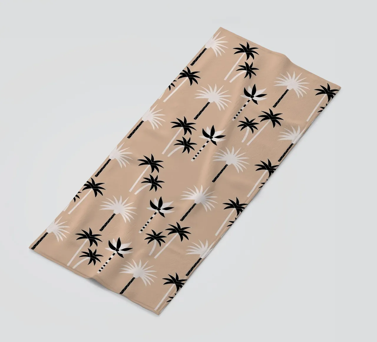 Palm Trees Neutral Black & White telo mare da SilverPegasus