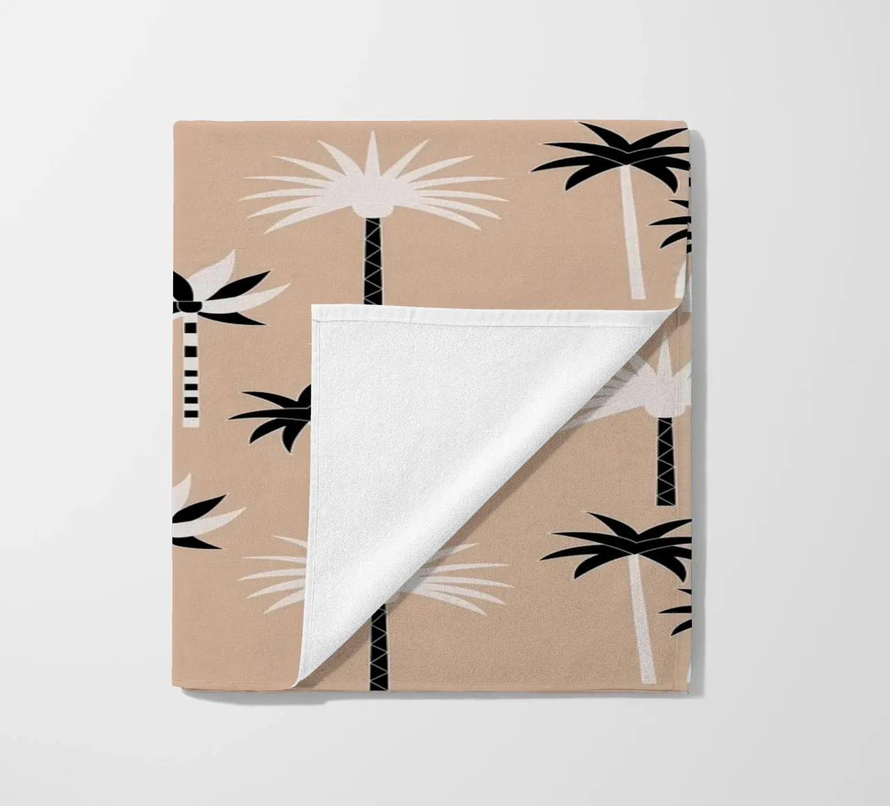 Palm Trees Neutral Black & White telo mare da SilverPegasus