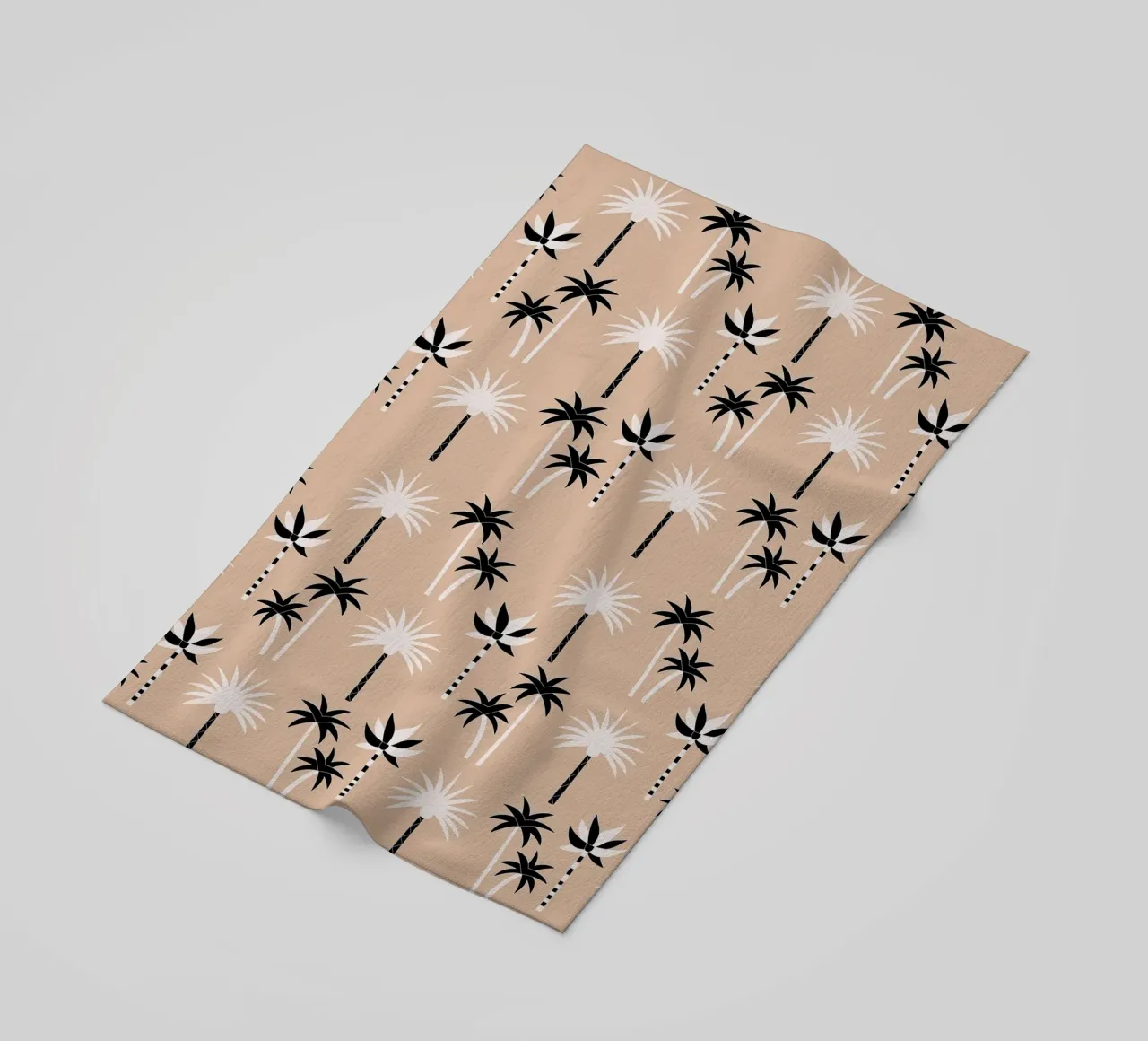 Palm Trees Neutral Black & White telo mare da SilverPegasus
