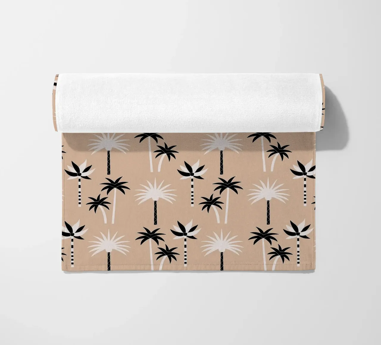 Palm Trees Neutral Black & White telo mare da SilverPegasus