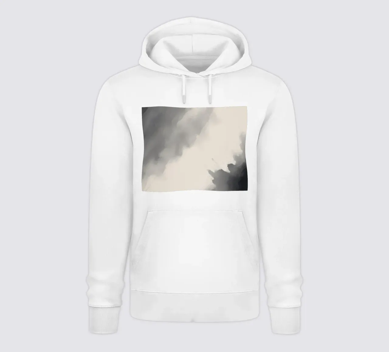 Dynamic abstract background with soft gradients and flowing hoodie by DesignDoodle