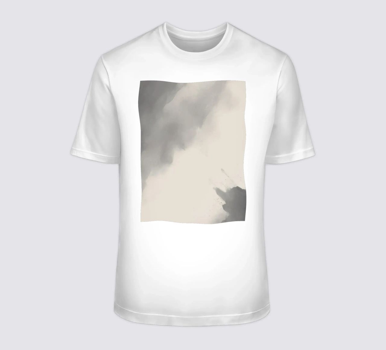 Dynamic abstract background with soft gradients and flowing t-shirt by DesignDoodle