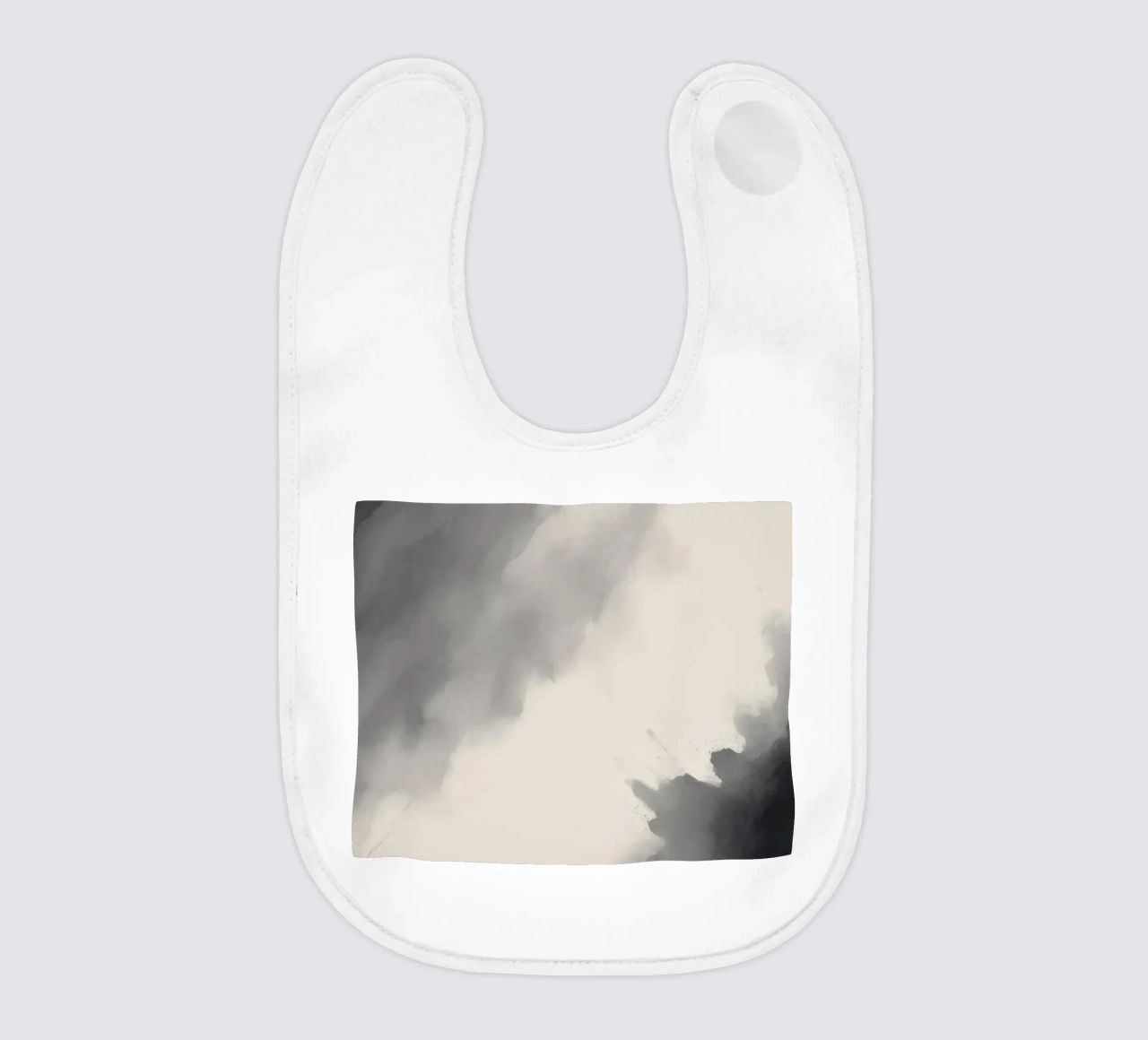 Dynamic abstract background with soft gradients and flowing baby bib by DesignDoodle