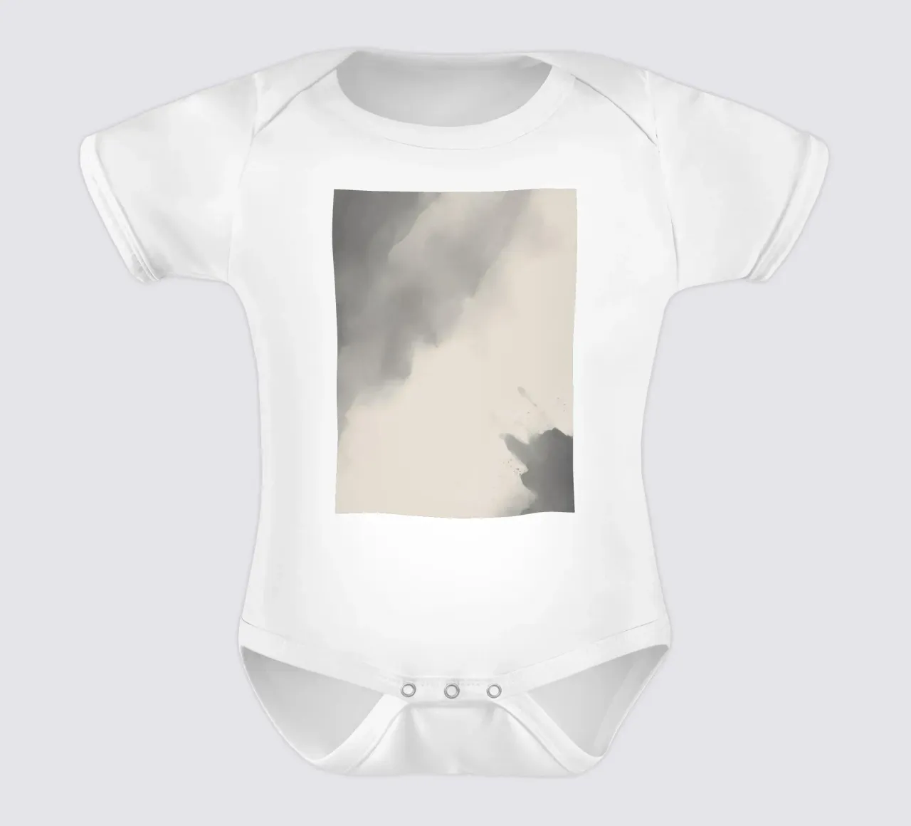 Dynamische abstracte achtergrond met zachte verlopen en vloeiende babyrompertje korte mouwen van DesignDoodle