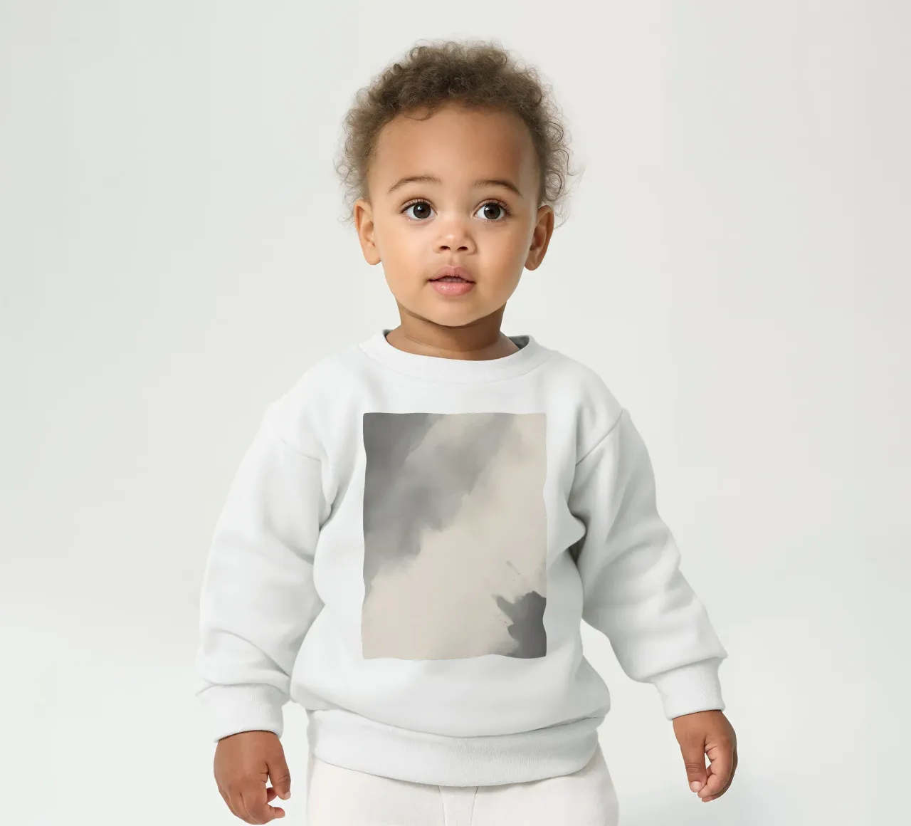 Dynamic abstract background with soft gradients and flowing baby sweatshirt by DesignDoodle