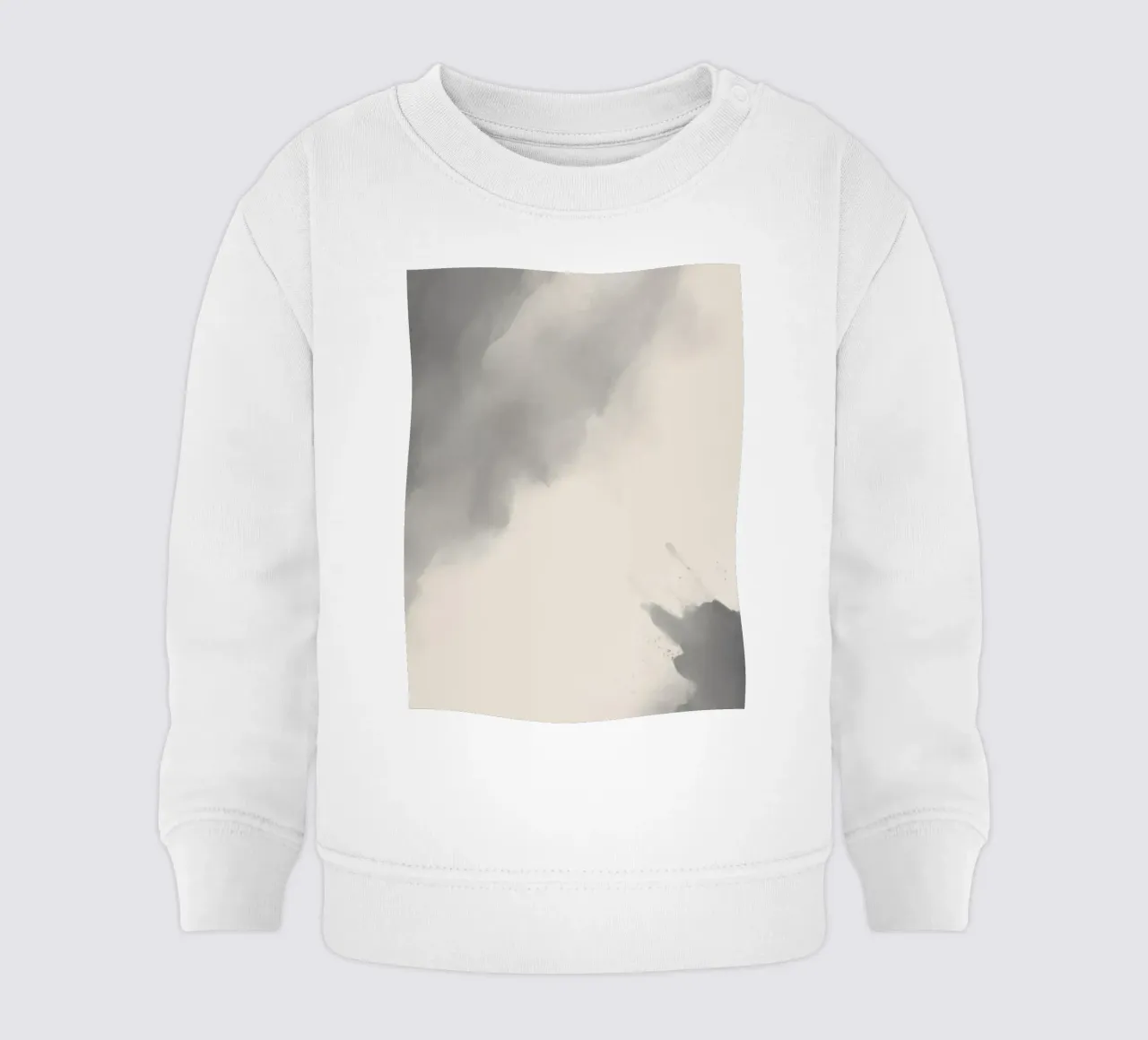 Dynamic abstract background with soft gradients and flowing baby sweatshirt by DesignDoodle