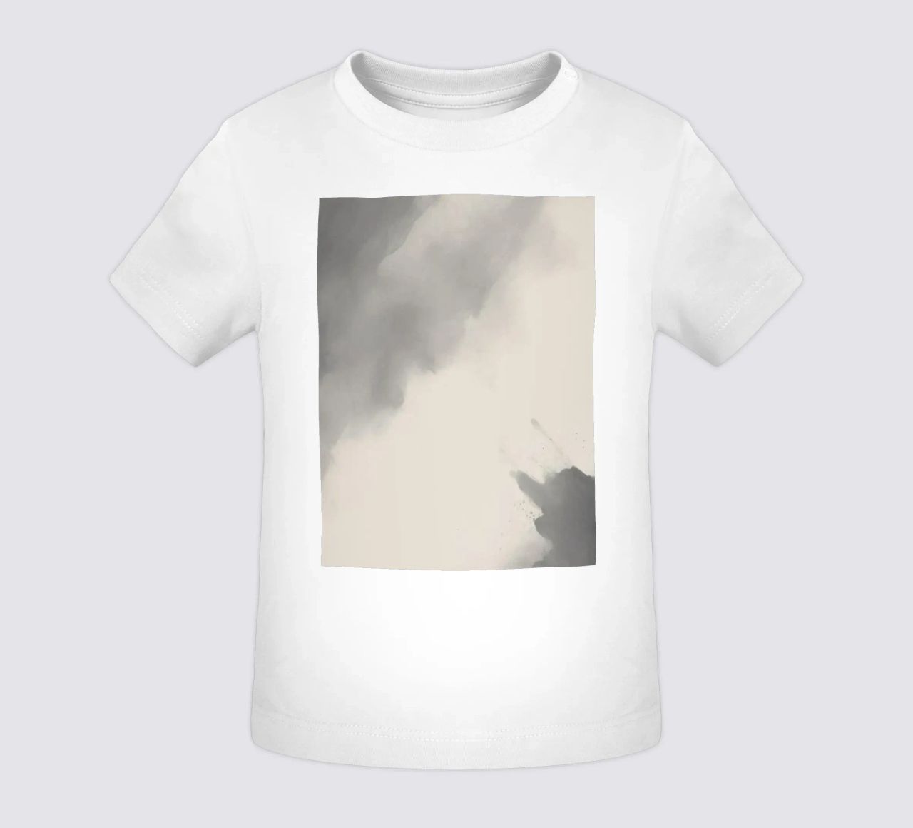 Dynamic abstract background with soft gradients and flowing baby t-shirt by DesignDoodle