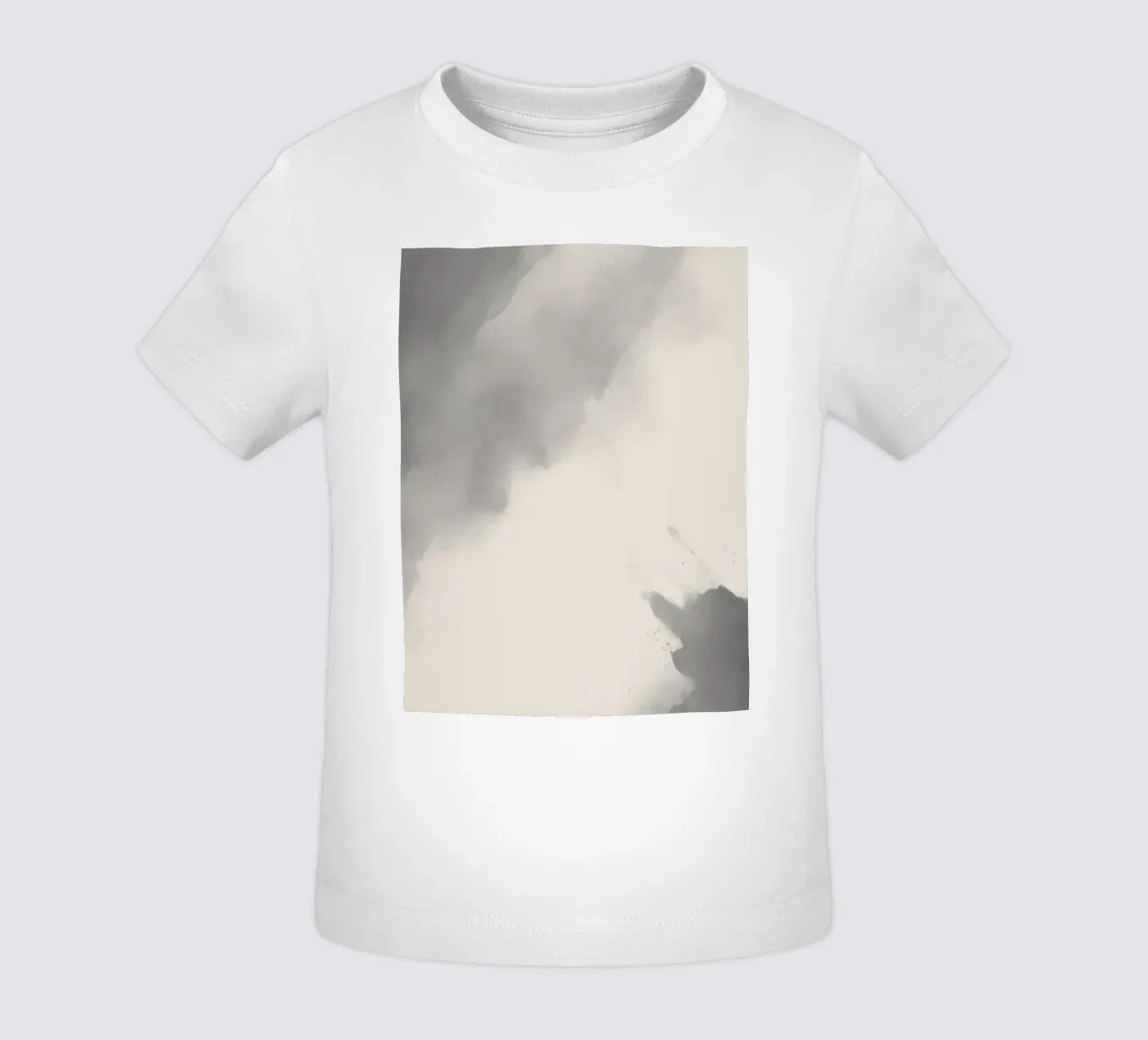 Dynamic abstract background with soft gradients and flowing baby t-shirt by DesignDoodle