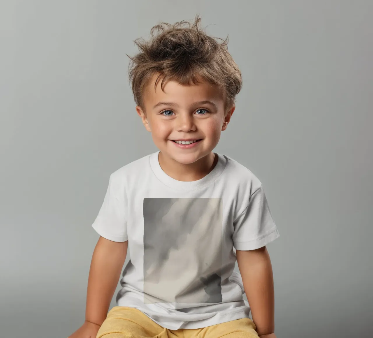Dynamic abstract background with soft gradients and flowing kids t-shirt by DesignDoodle
