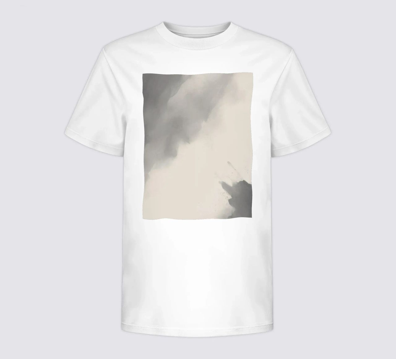 Dynamic abstract background with soft gradients and flowing kids t-shirt by DesignDoodle
