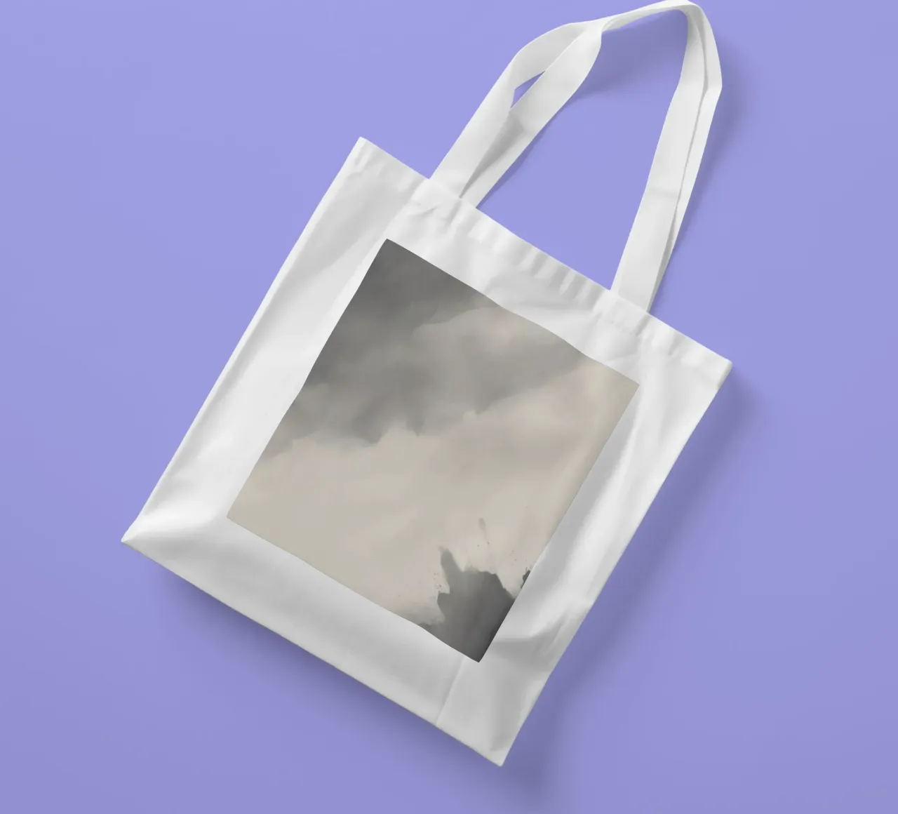 Dynamic abstract background with soft gradients and flowing tote bag by DesignDoodle