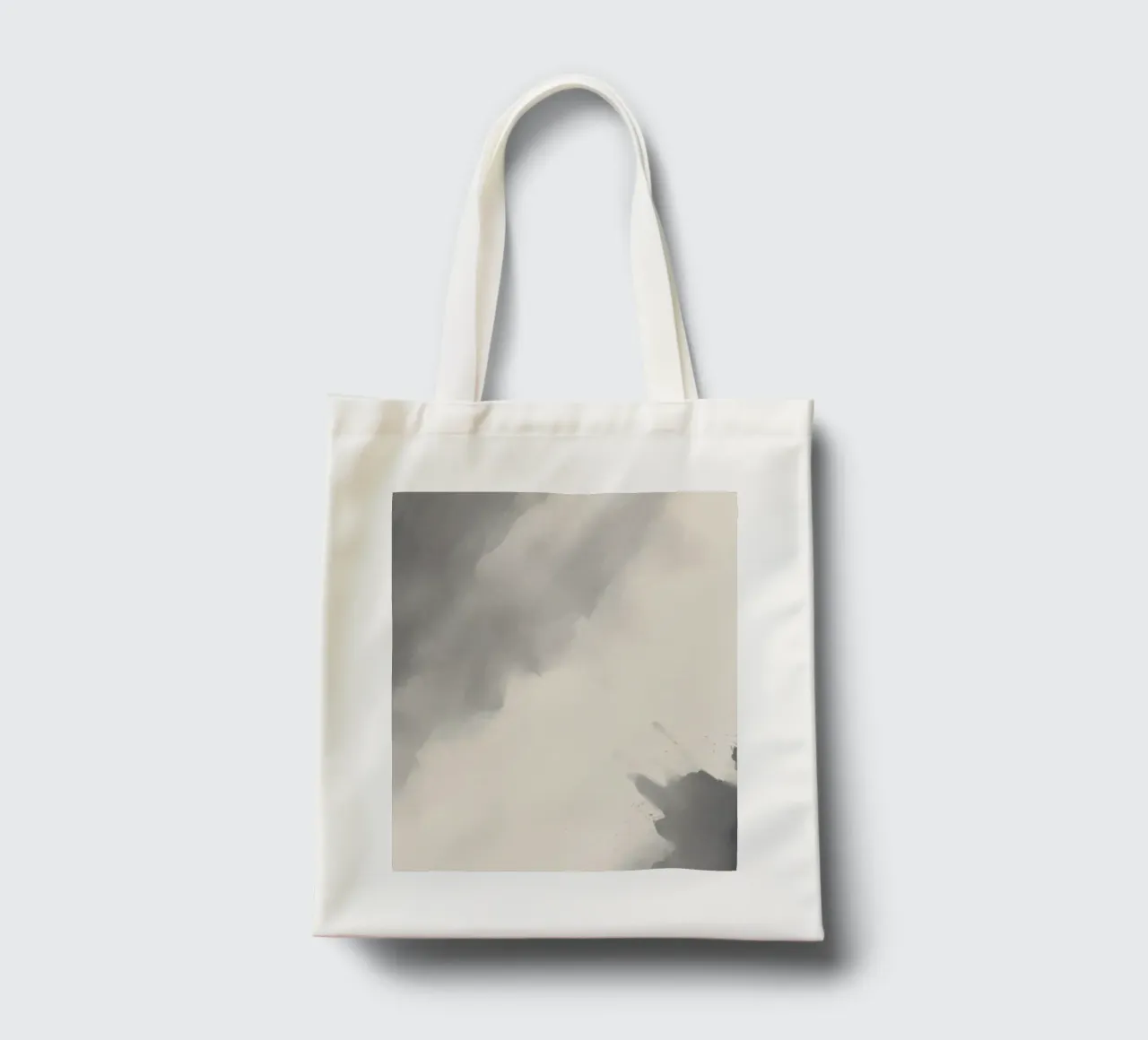 Dynamic abstract background with soft gradients and flowing tote bag by DesignDoodle