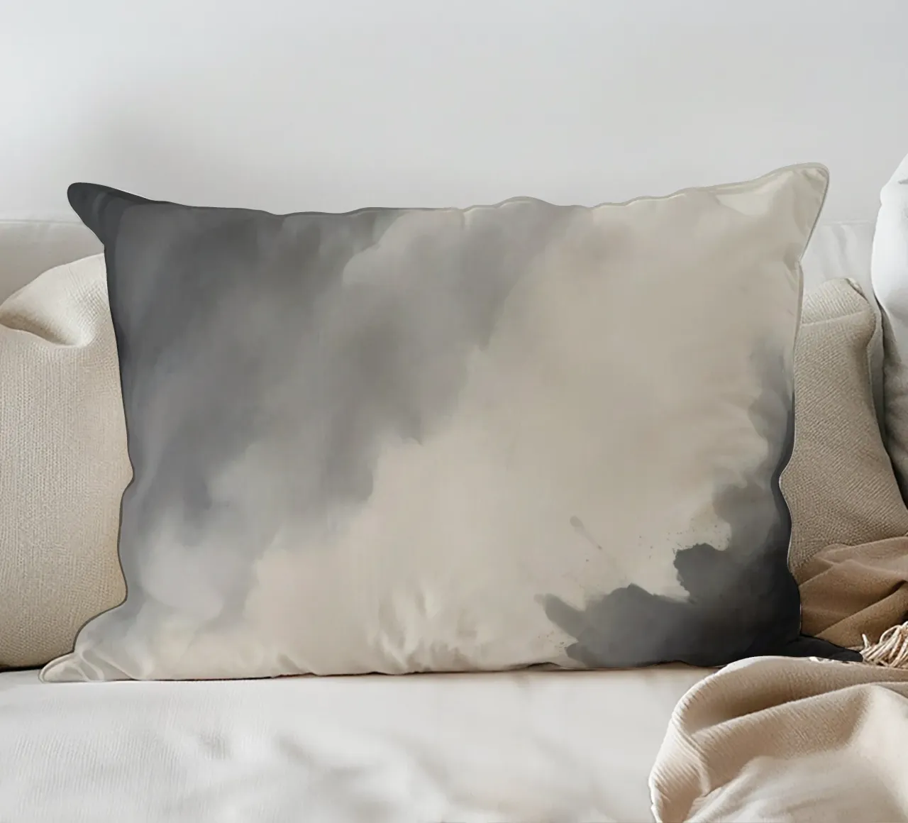 Dynamic abstract background with soft gradients and flowing decorative cushion by DesignDoodle
