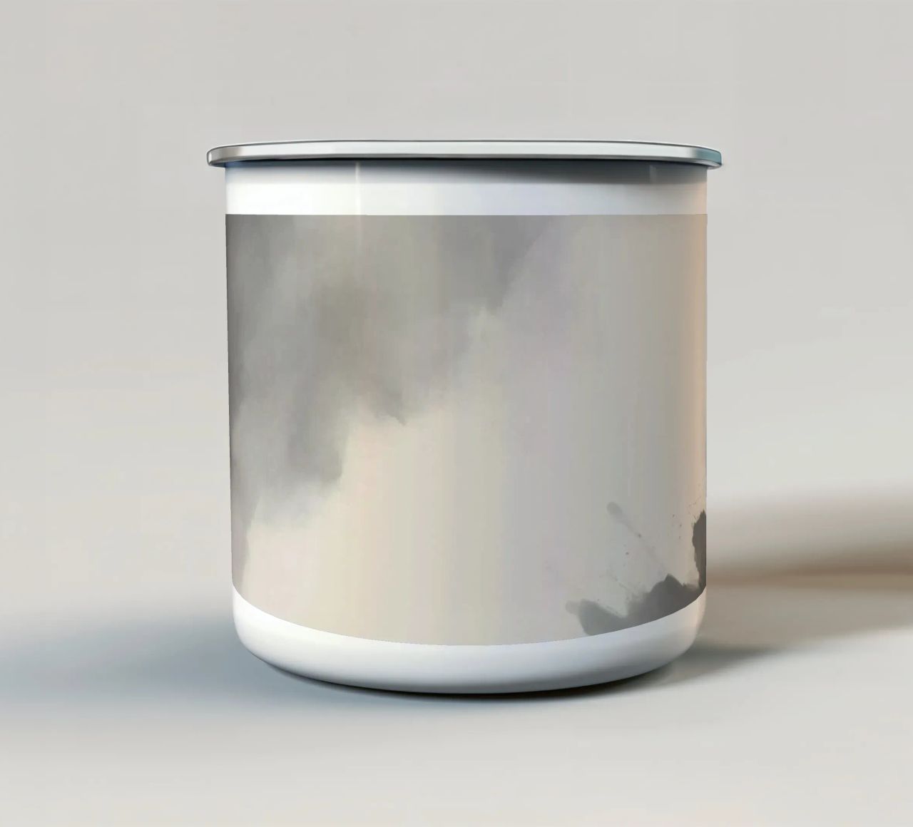 Dynamic abstract background with soft gradients and flowing enamel mug by DesignDoodle