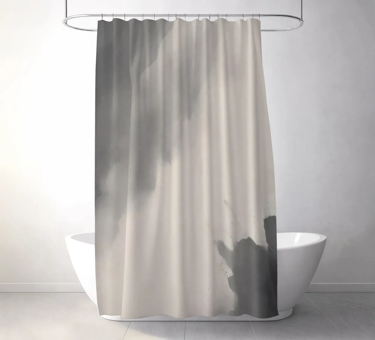 Dynamic abstract background with soft gradients and flowing shower curtain by DesignDoodle