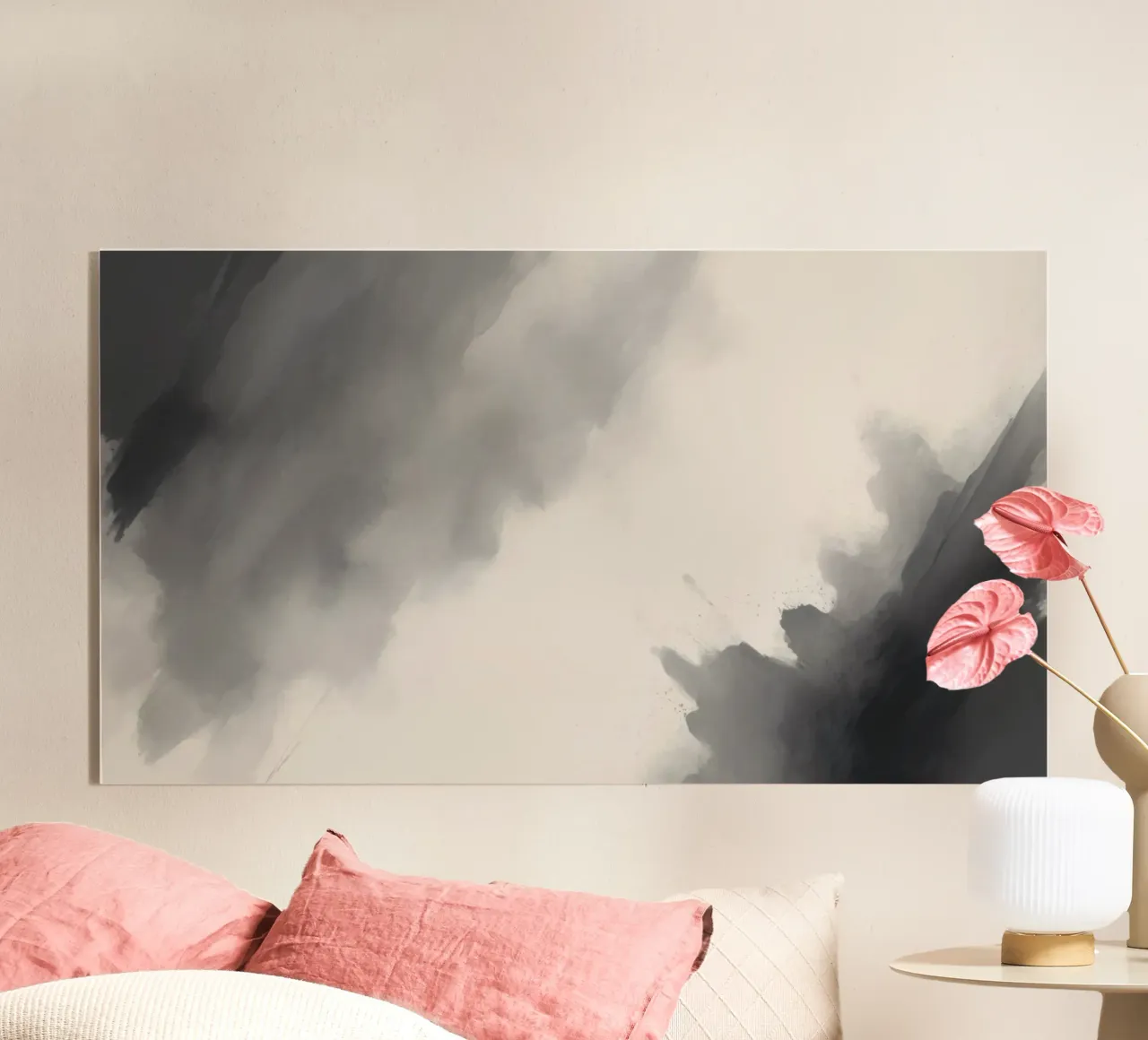 Dynamic abstract background with soft gradients and flowing acrylic glass by DesignDoodle