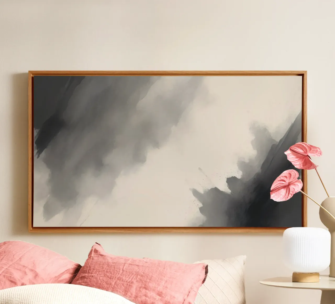 Dynamic abstract background with soft gradients and flowing canvas by DesignDoodle
