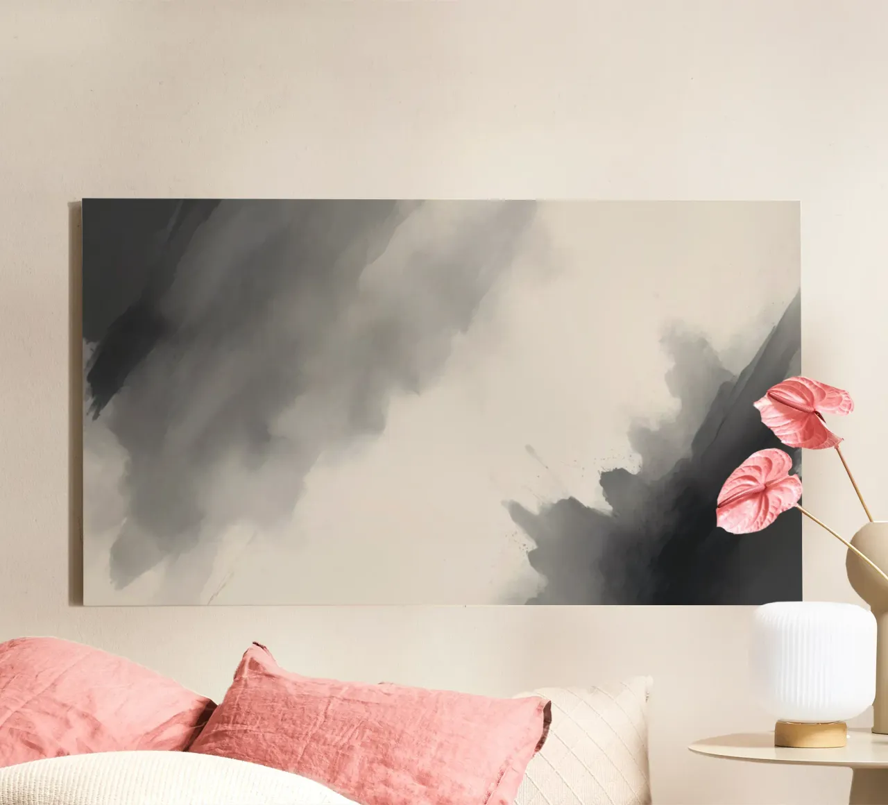 Dynamic abstract background with soft gradients and flowing canvas by DesignDoodle