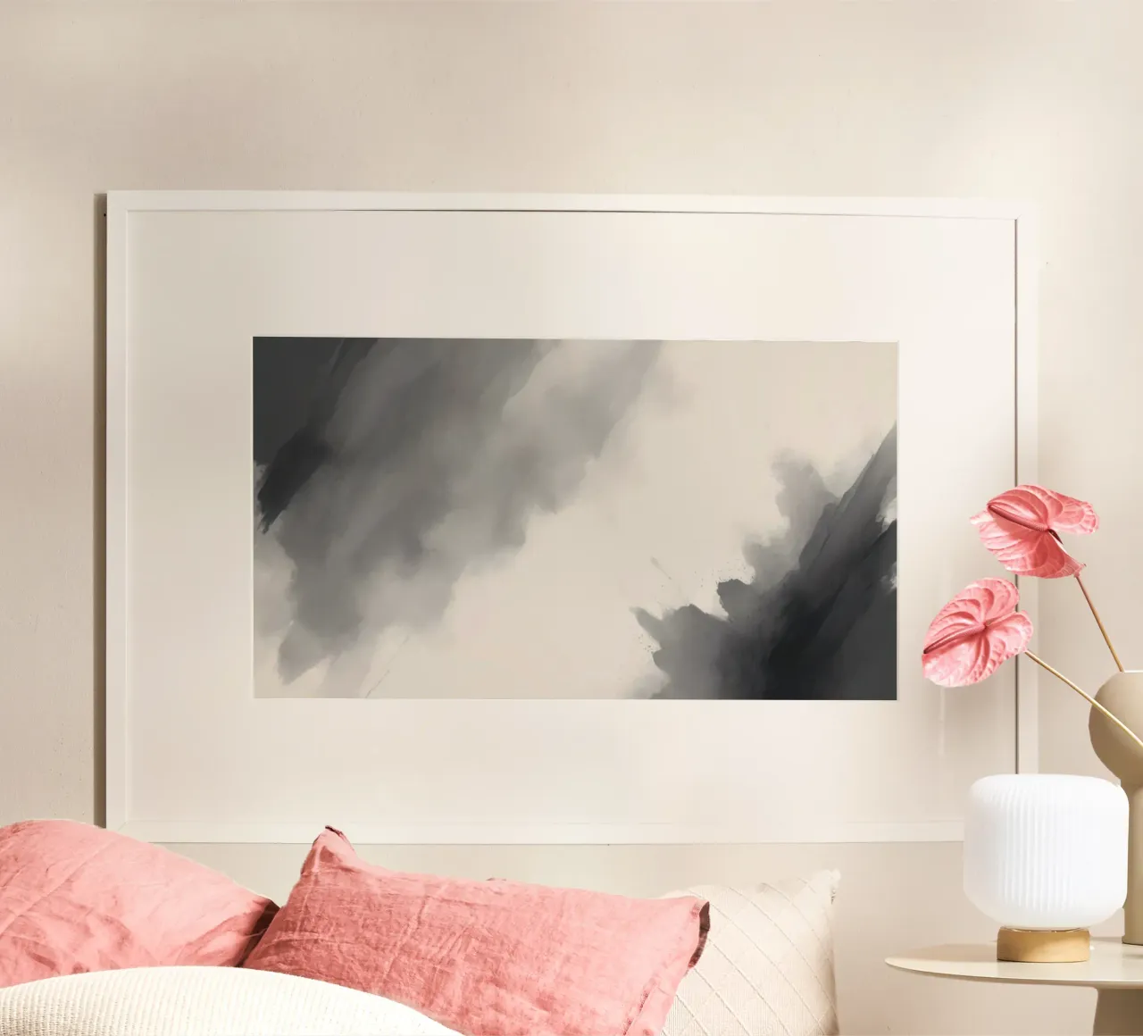 Dynamic abstract background with soft gradients and flowing hahnemühle by DesignDoodle