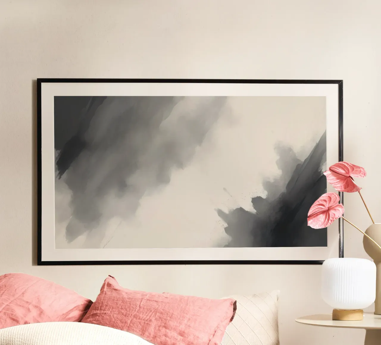 Dynamic abstract background with soft gradients and flowing hahnemühle by DesignDoodle