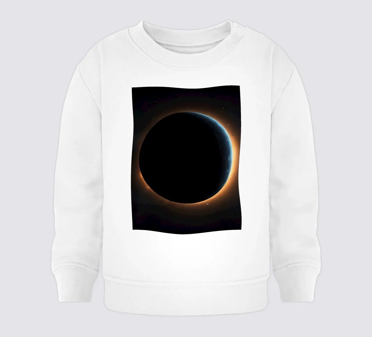 Acontecimiento celeste con un eclipse solar con corona radiante sudadera de bebé de DesignDoodle