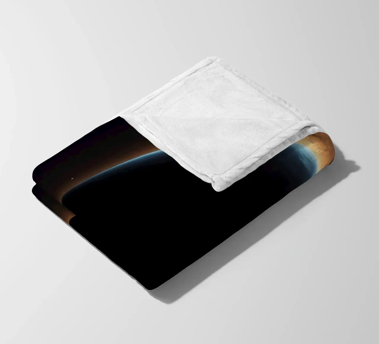 Celestial event featuring a solar eclipse with radiant coron fleece blanket by DesignDoodle