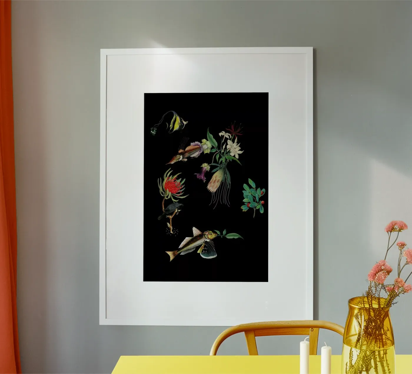 Flowerfish poster van The Gently Unfurling Sneak