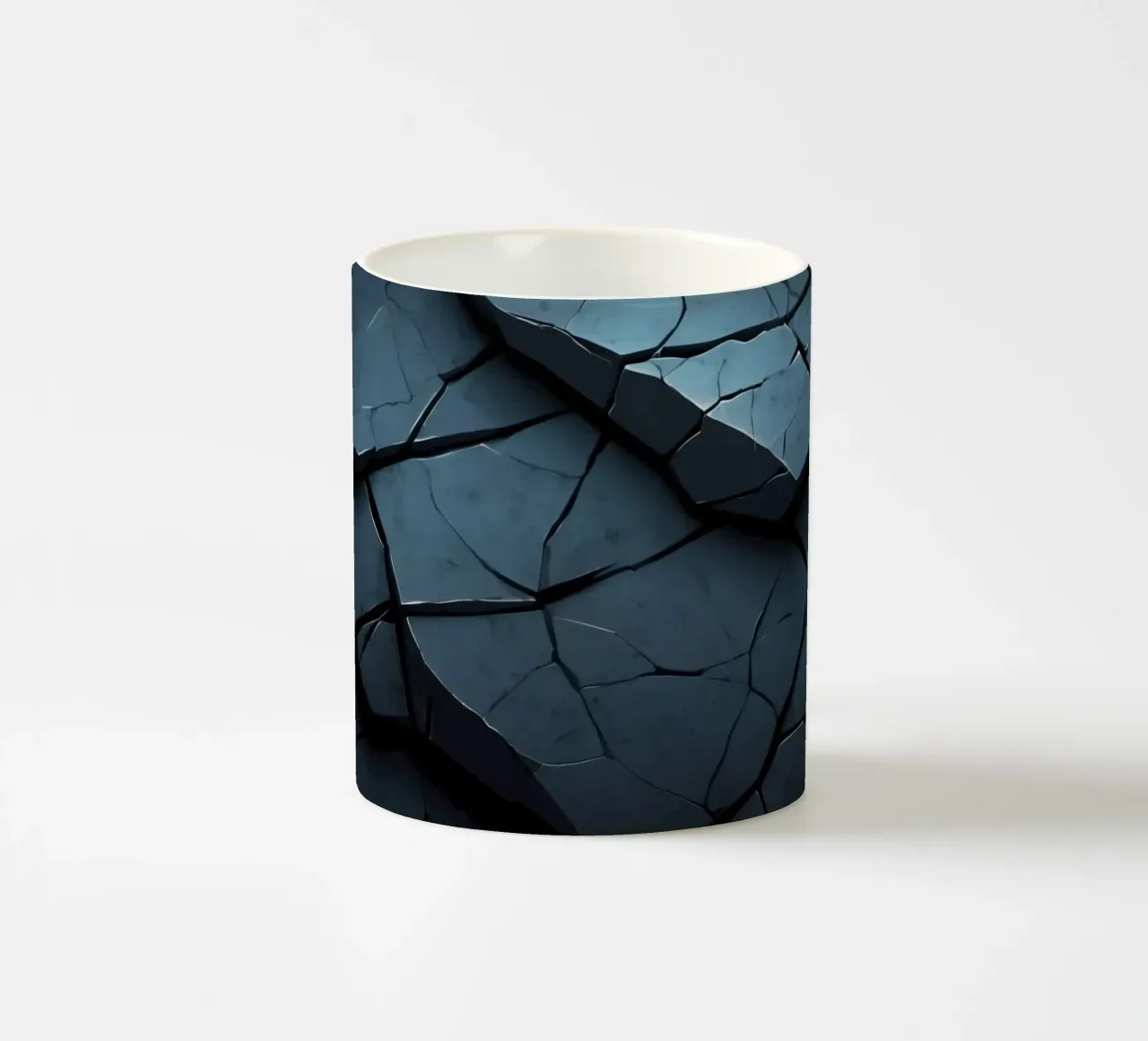 Abstract gebarsten oppervlak dat een prachtige getextureerde kunst creëert keramische mok van DesignDoodle