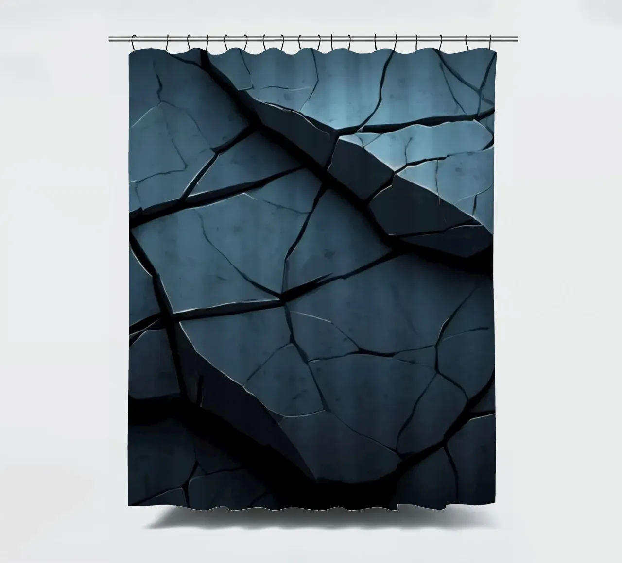 Abstract cracked surface creating a stunning textured art shower curtain by DesignDoodle