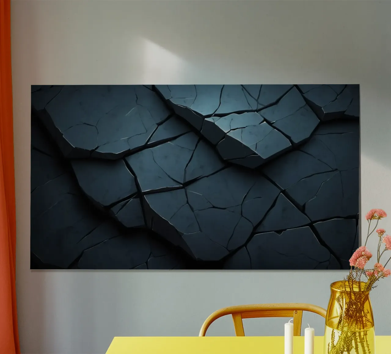 Abstract cracked surface creating a stunning textured art hahnemühle by DesignDoodle