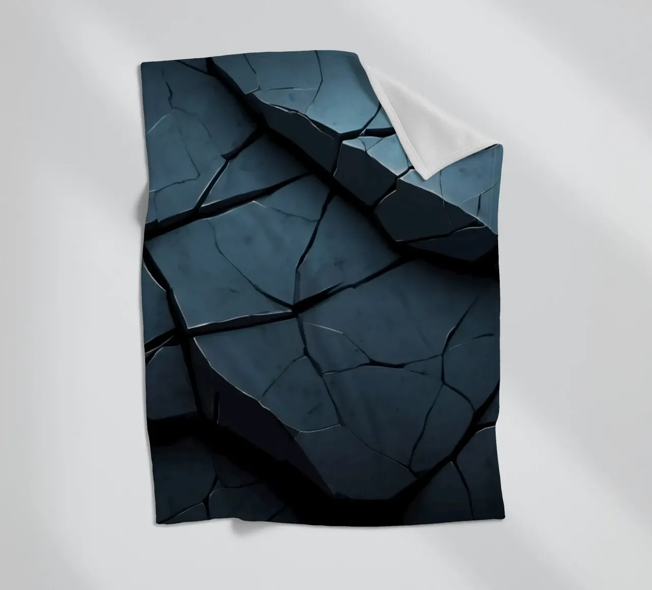 Abstract cracked surface creating a stunning textured art fleece blanket by DesignDoodle