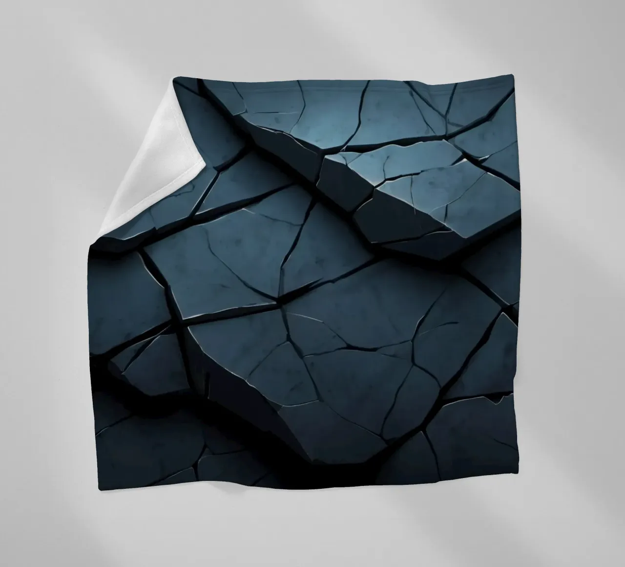 Abstract cracked surface creating a stunning textured art fleece blanket by DesignDoodle