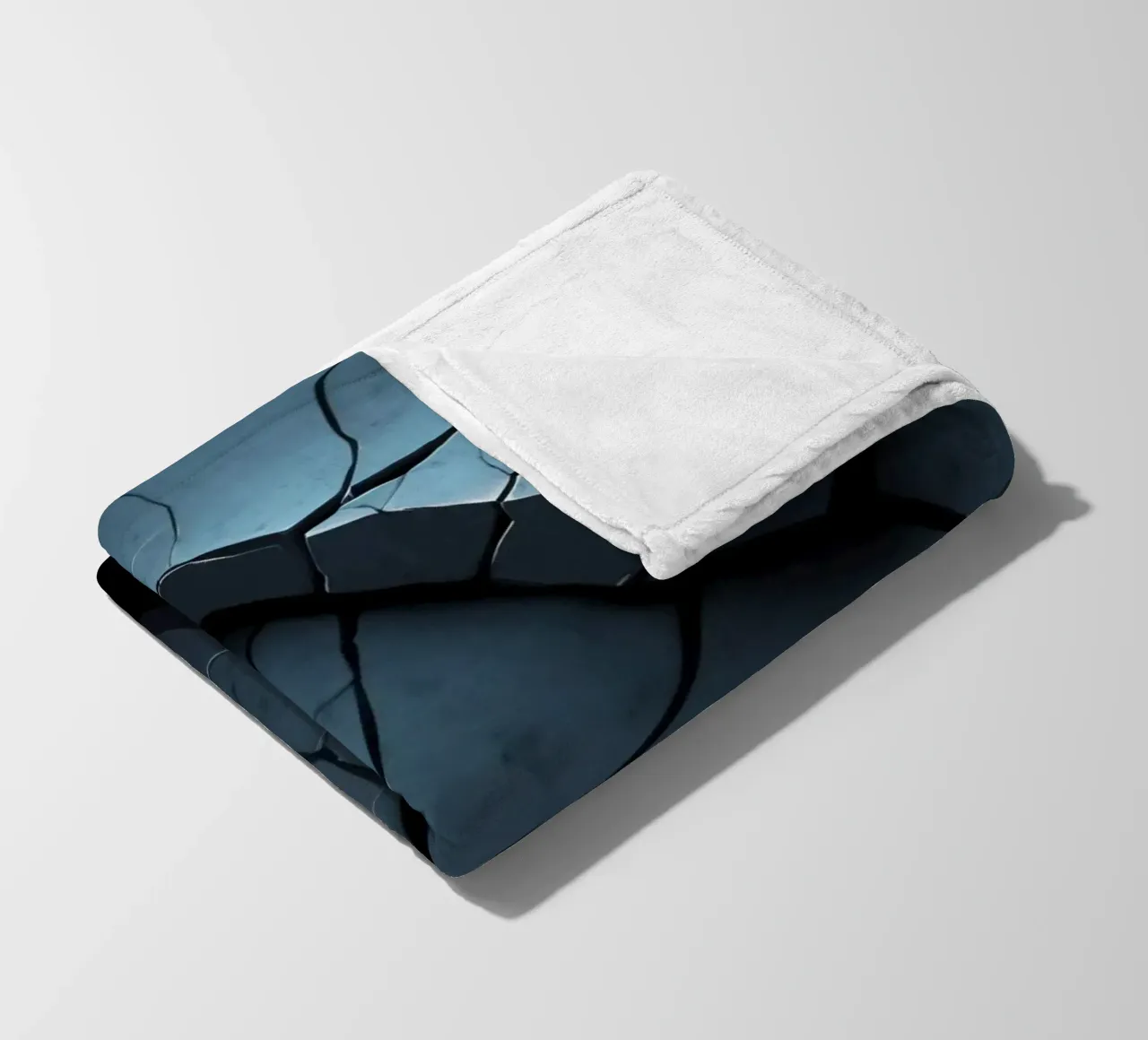 Abstract cracked surface creating a stunning textured art fleece blanket by DesignDoodle