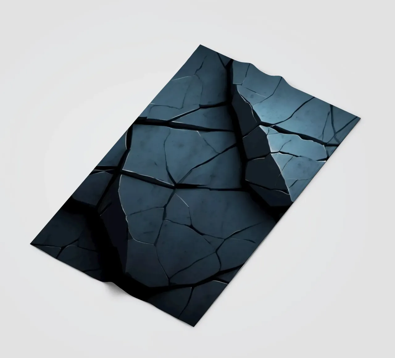 Abstract cracked surface creating a stunning textured art fleece blanket by DesignDoodle