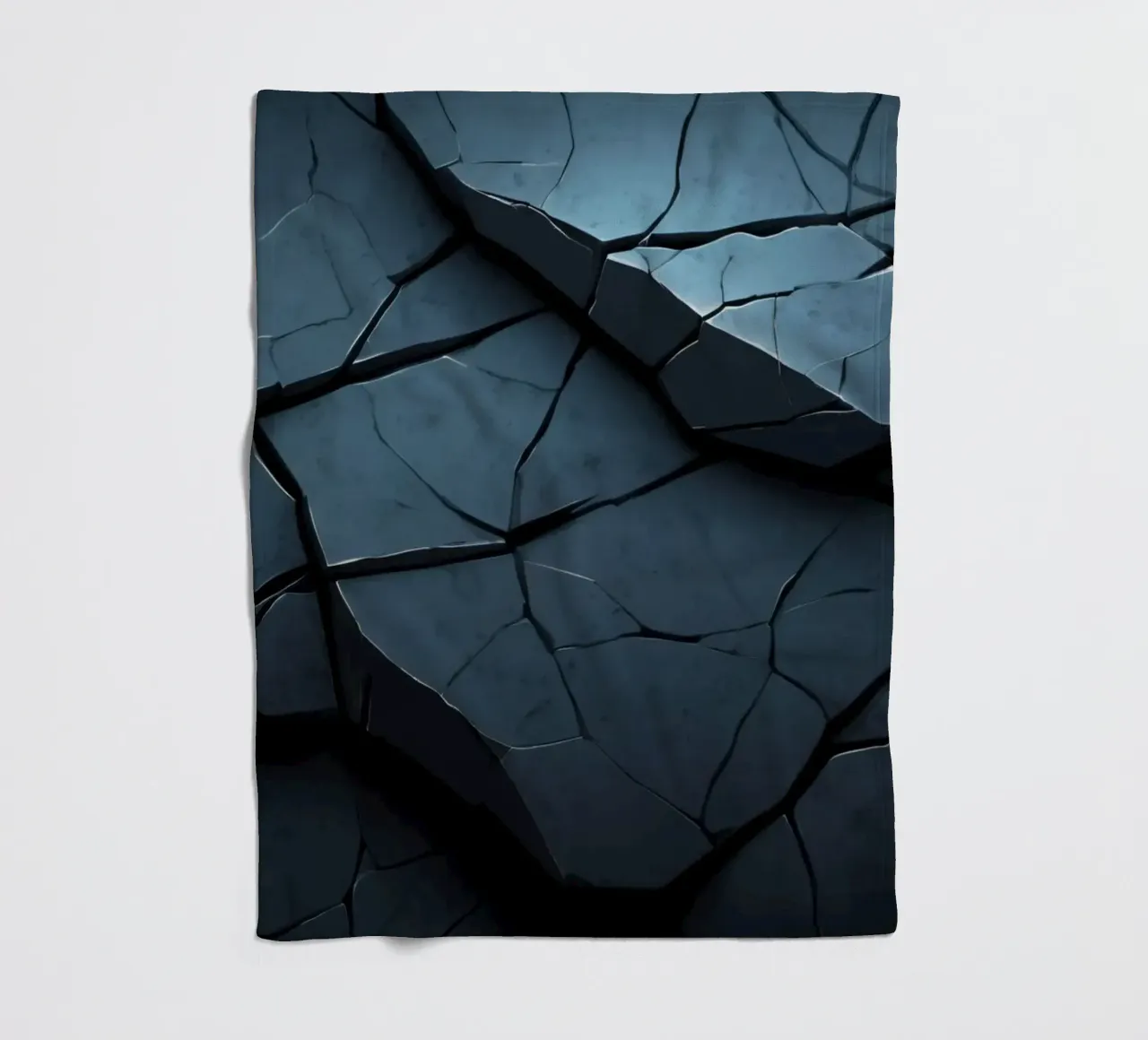 Abstract cracked surface creating a stunning textured art fleece blanket by DesignDoodle