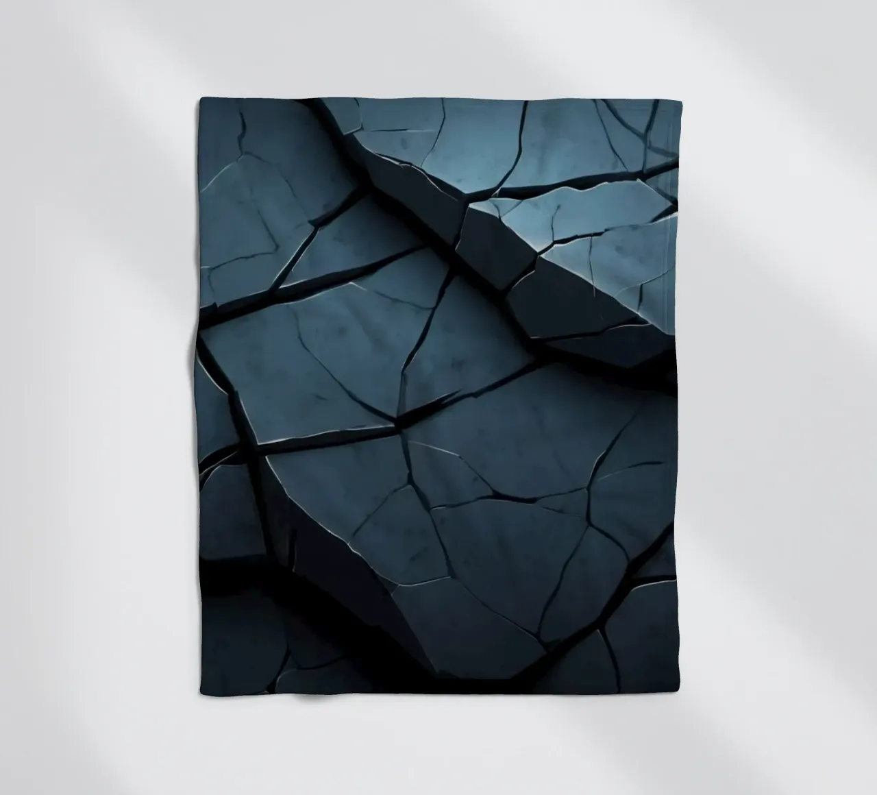 Abstract cracked surface creating a stunning textured art fleece blanket by DesignDoodle