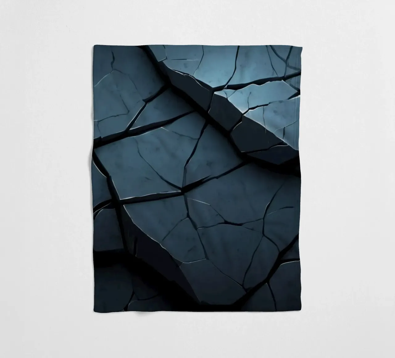 Abstract cracked surface creating a stunning textured art fleece blanket by DesignDoodle