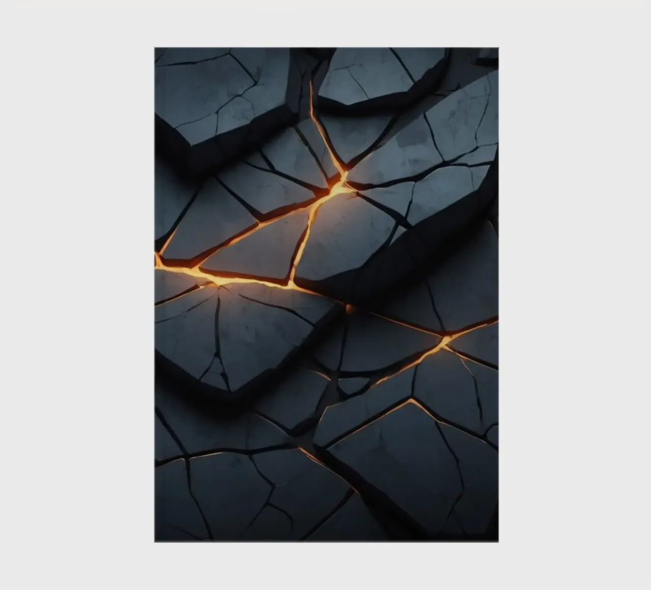 cracks in a dark surface create an intriguing abstract back notebook by DesignDoodle