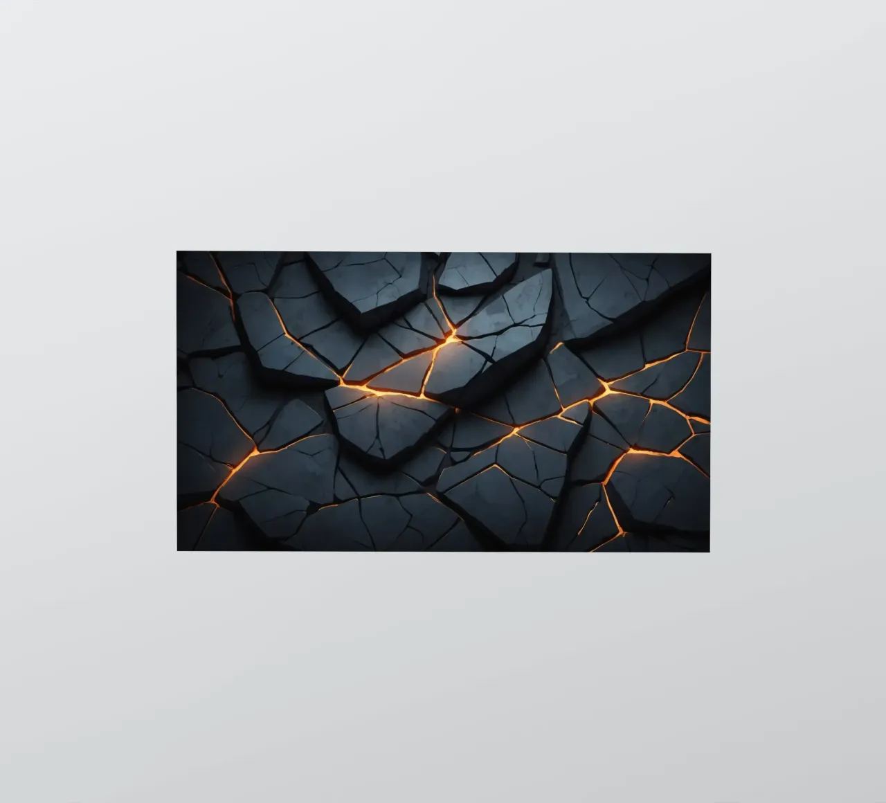 cracks in a dark surface create an intriguing abstract back sticker by DesignDoodle