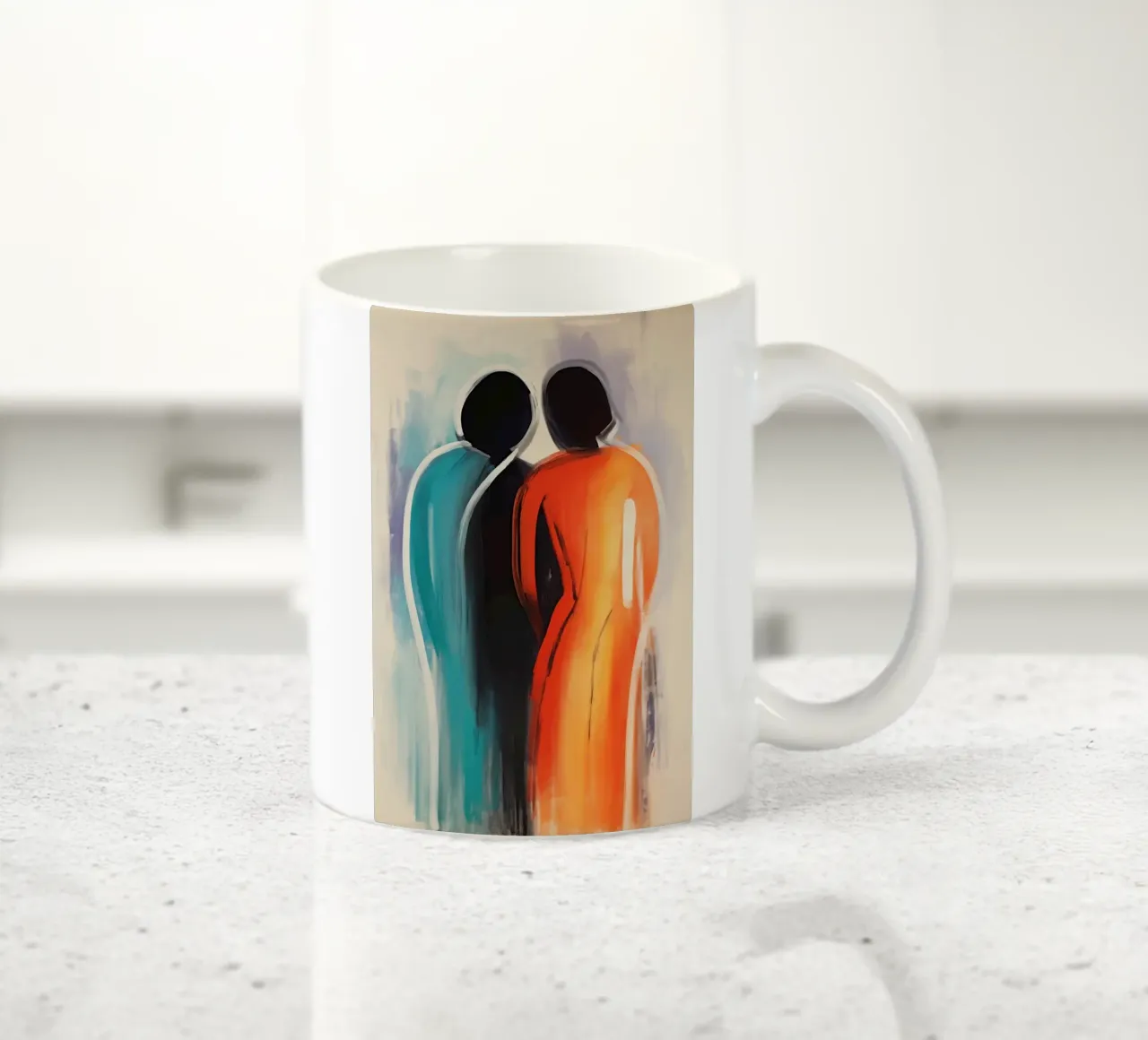 Sagome, astratto tazza in ceramica da Imagine