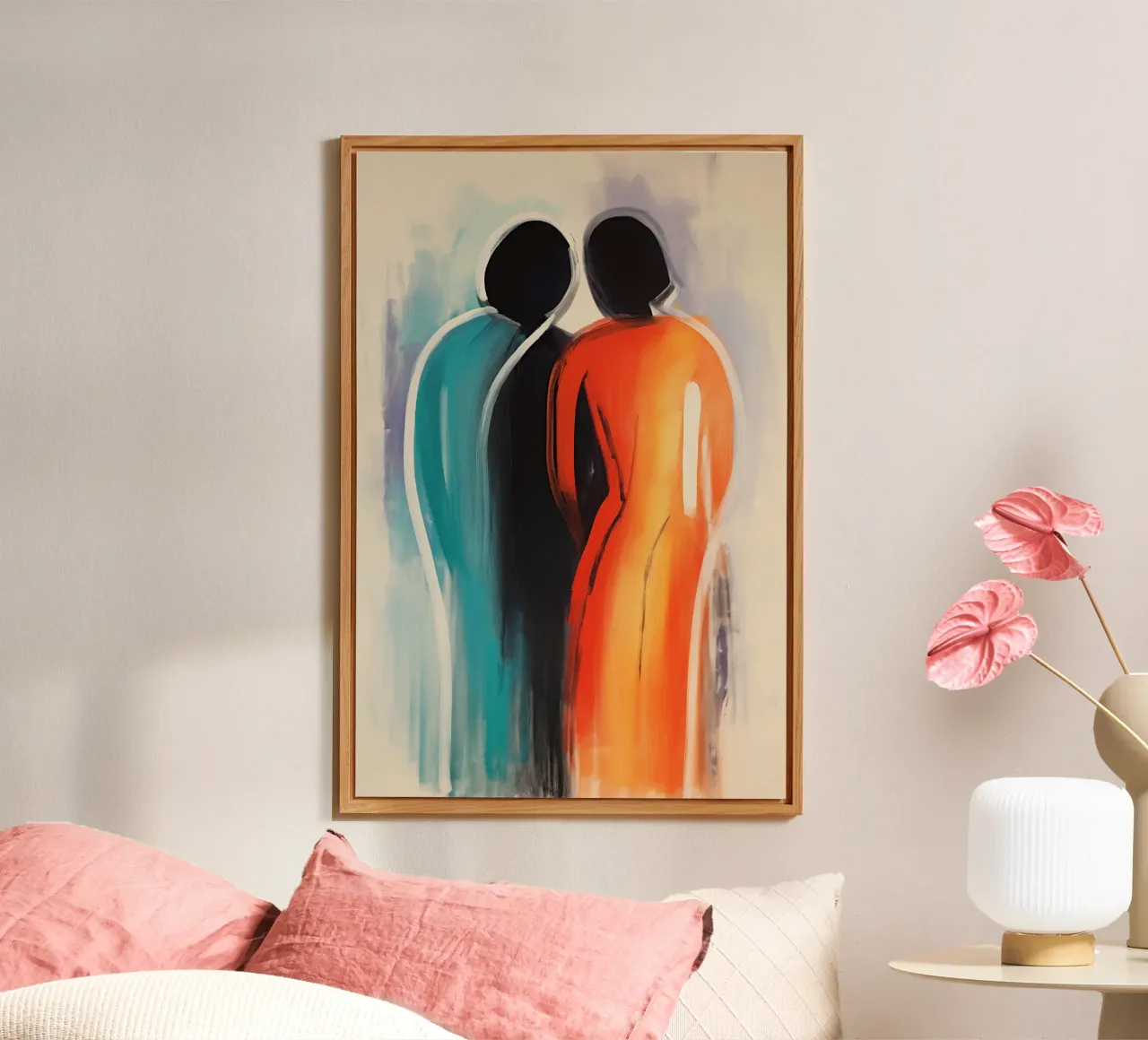Silhouetten, abstract forex-plaat van Imagine