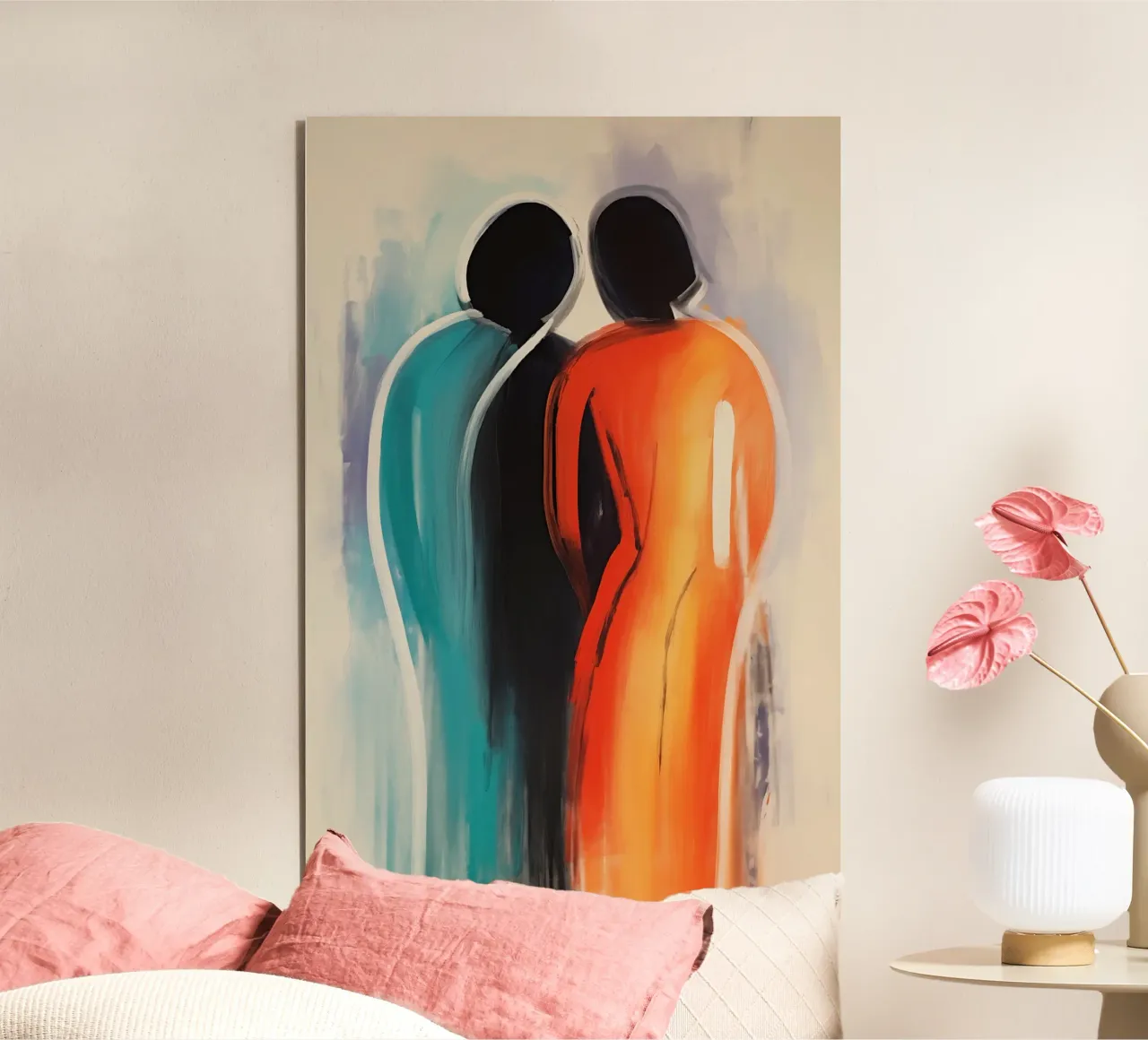 Silhouetten, abstract forex-plaat van Imagine