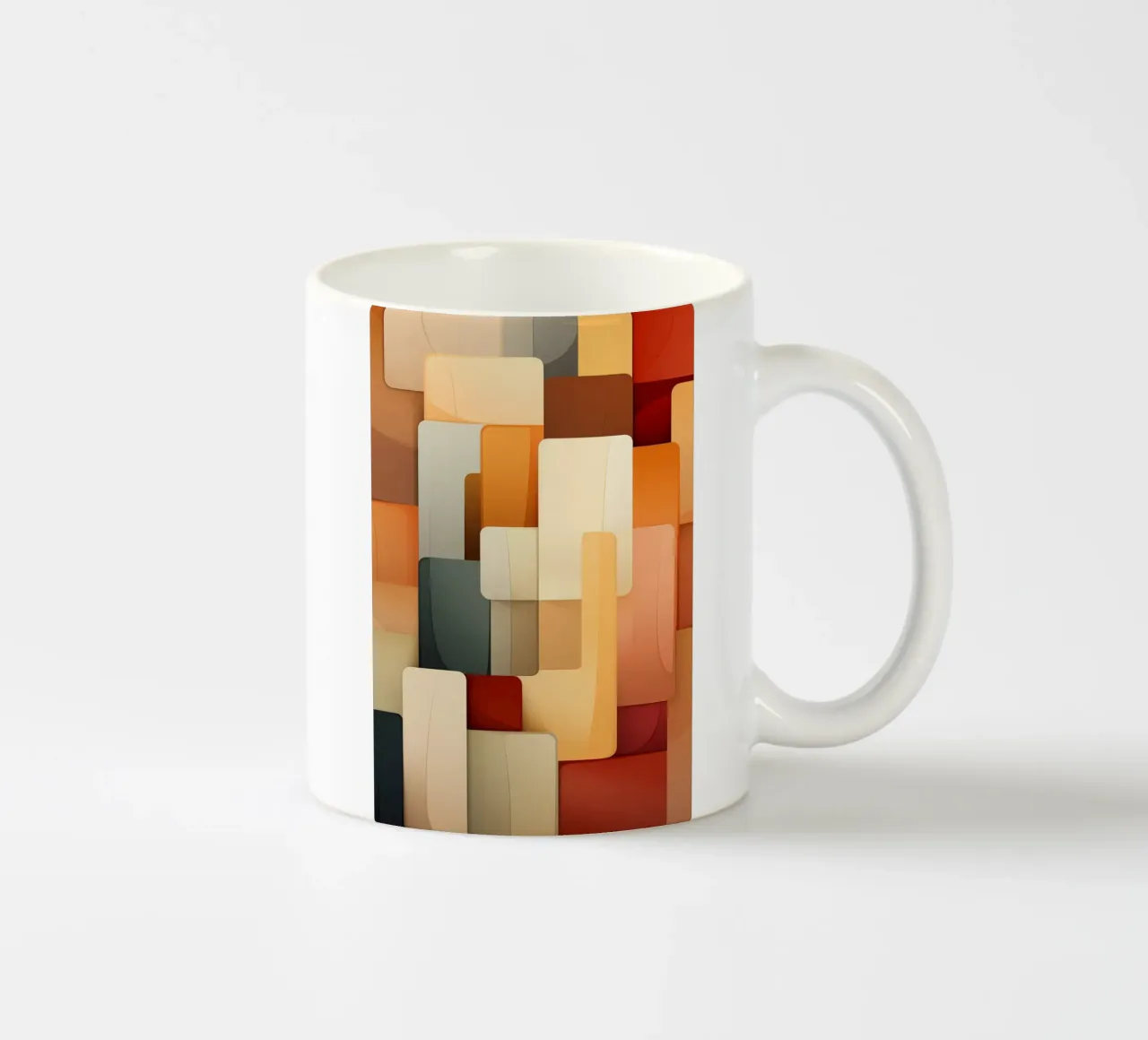 Superfici astratte dai colori caldi tazza in ceramica da Imagine
