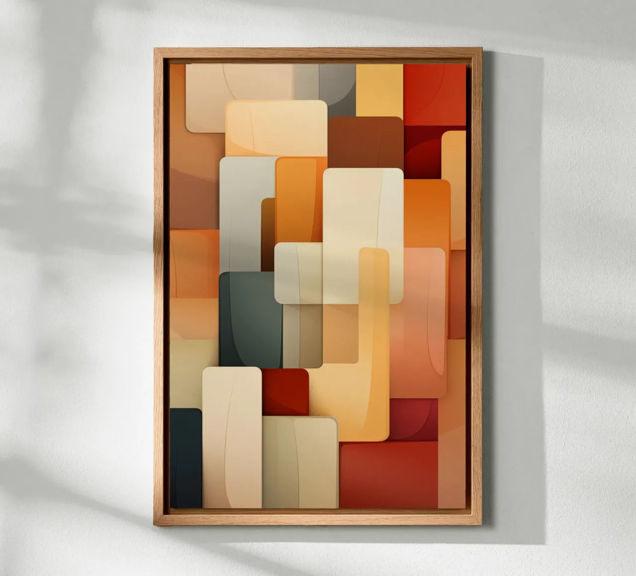 Abstract surfaces in warm colours canvas by Imagine