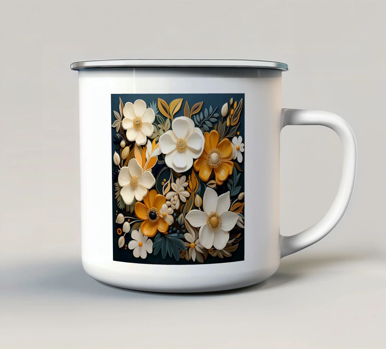 Fiori secchi tazza in smalto da Imagine