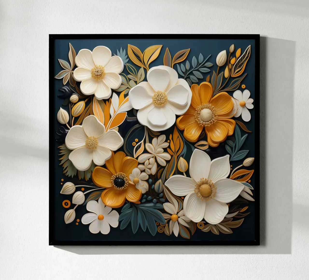 Fiori secchi poster con telaio in plastica da Imagine
