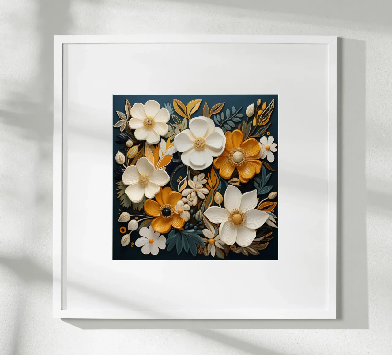 Fiori secchi poster con telaio in plastica da Imagine