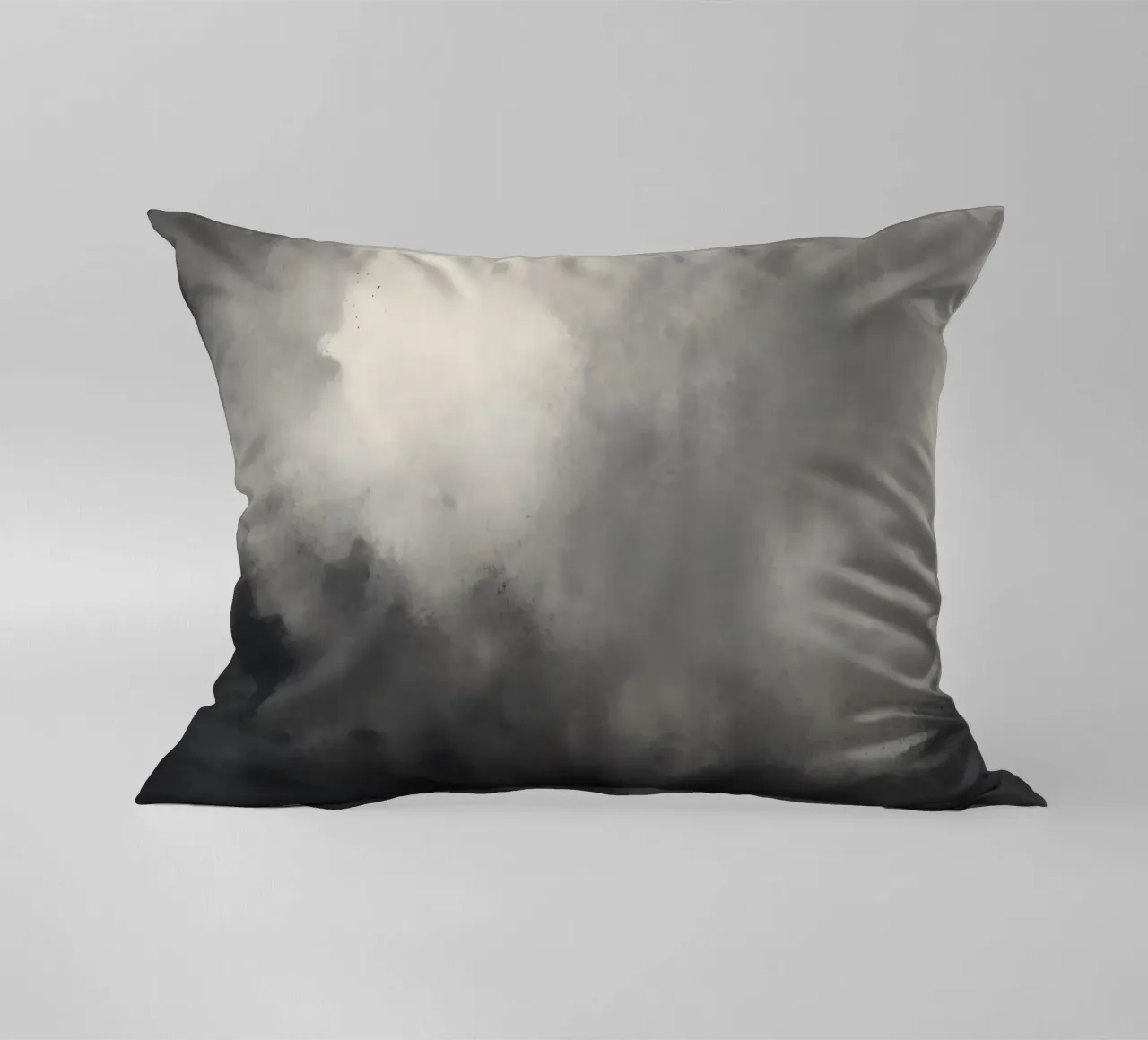 Dynamic abstract wallpaper featuring swirling clouds and sof decorative cushion by DesignDoodle