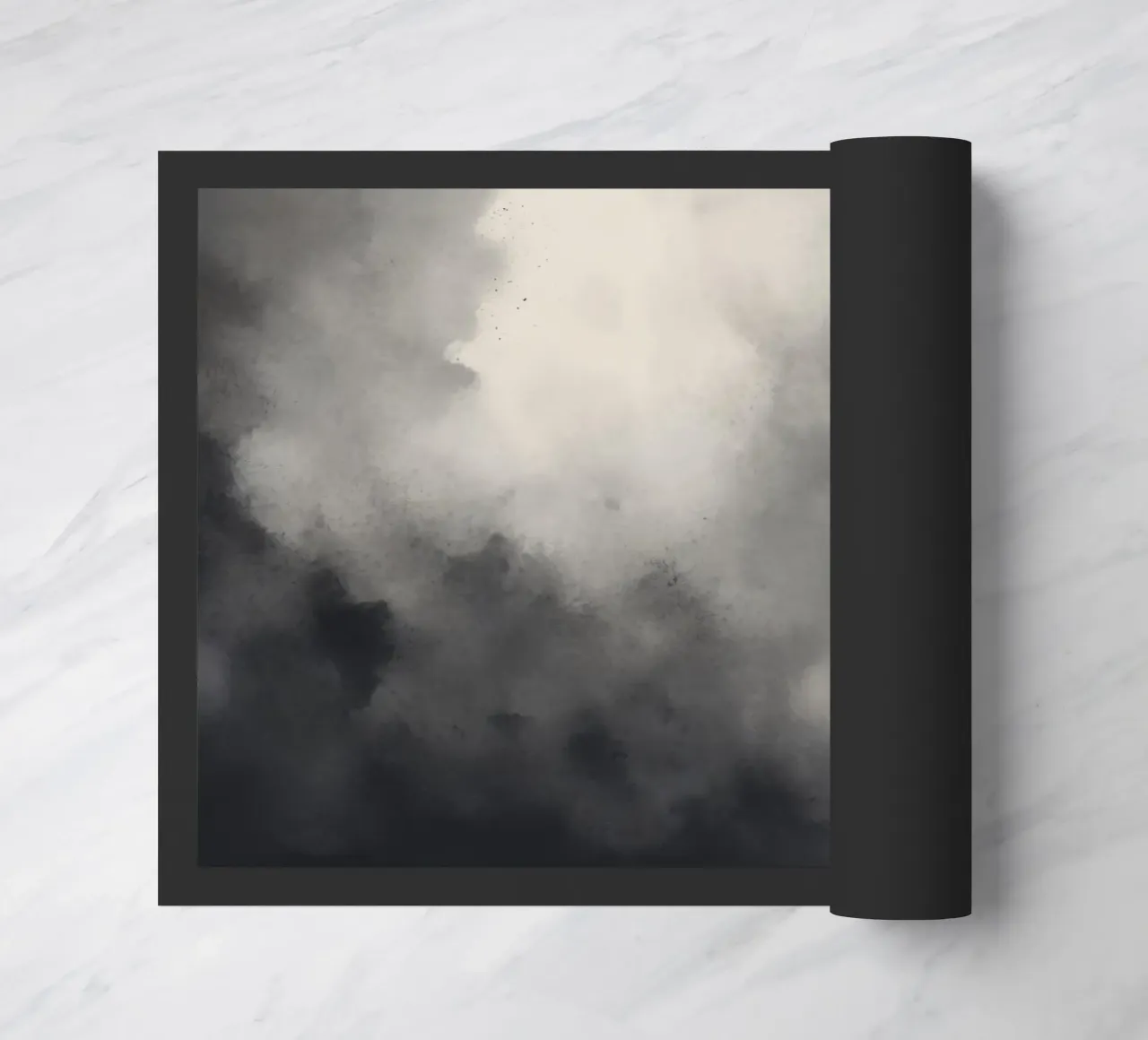 Dynamic abstract wallpaper featuring swirling clouds and sof doormat by DesignDoodle